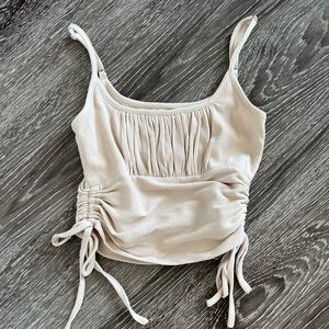 Princess Polly tan beige crop tank top